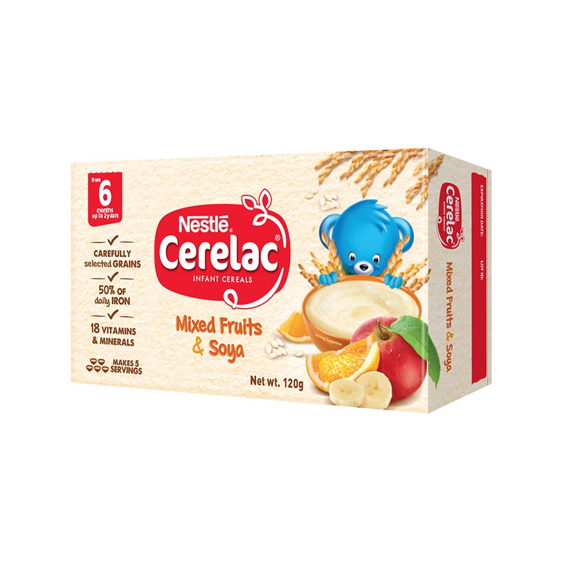 CERELAC Mixed Fruits & Soya Infant Cereal 120g - Pack of 3
