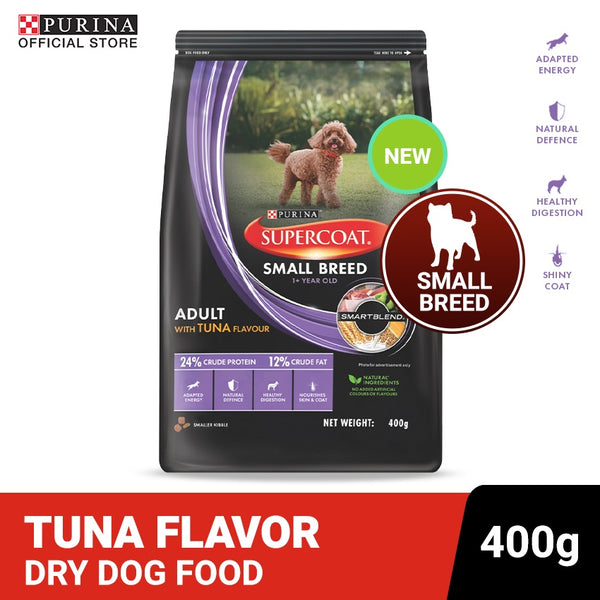 SUPERCOAT Adult Small Breed Tuna Dry Dog Food - 400g