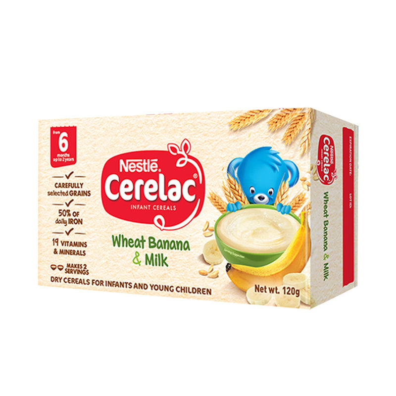 CERELAC Wheat Banana & Milk Infant Cereal 120g - Pack of 2