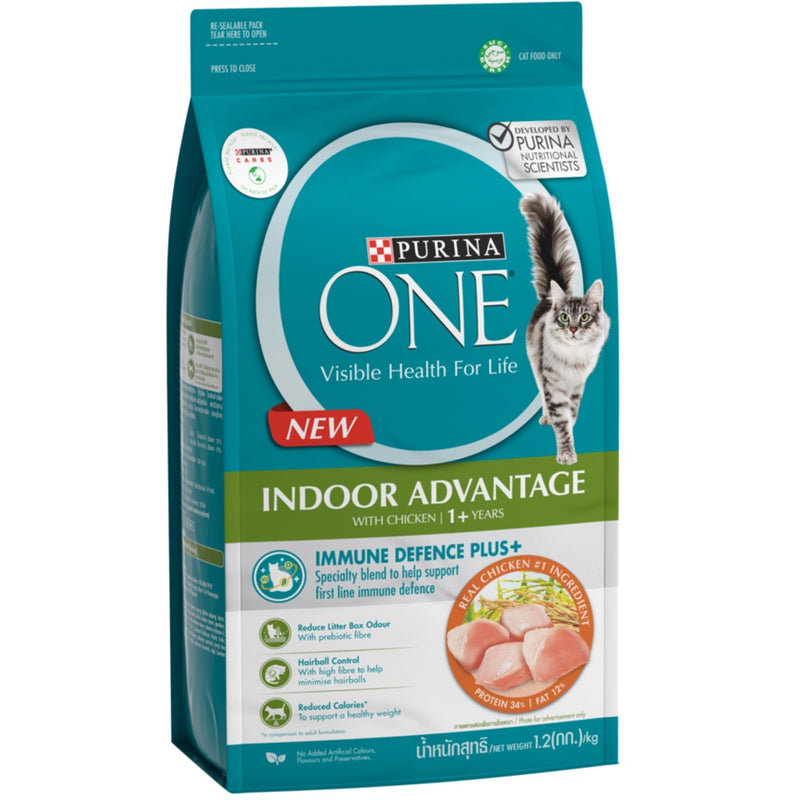 PURINA ONE Indoor Advantage with Chicken Dry Cat Food - 1.2Kg