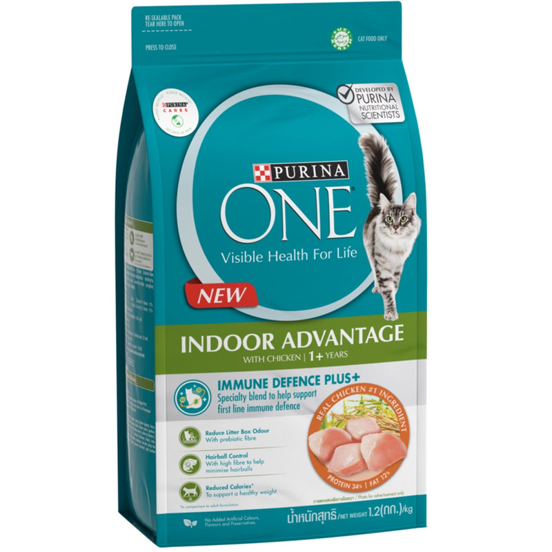 PURINA ONE Indoor Advantage with Chicken Dry Cat Food - 1.2Kg