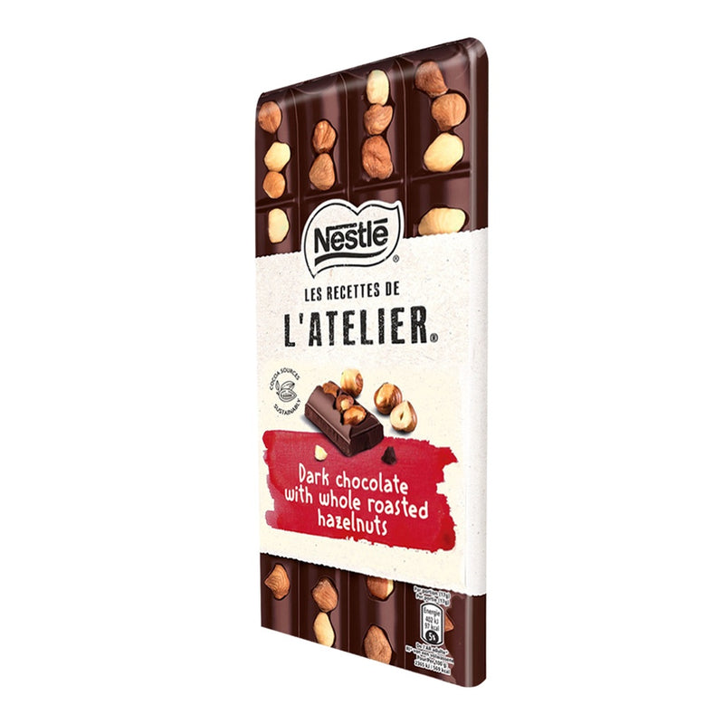 Nestle Les Recettes de L'atelier Dark Chocolate with Hazelnut 170g
