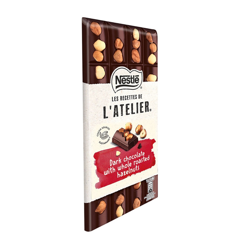 Nestle Les Recettes de L'atelier Dark Chocolate with Hazelnut 170g