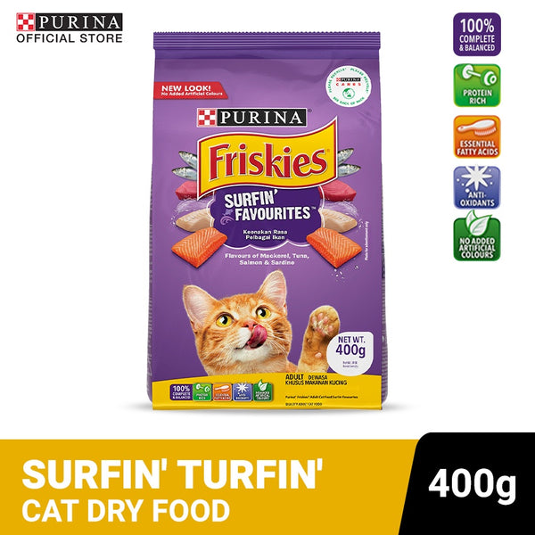 PURINA FRISKIES Surfin' Turfin' | Adult Dry Cat Food - 400g