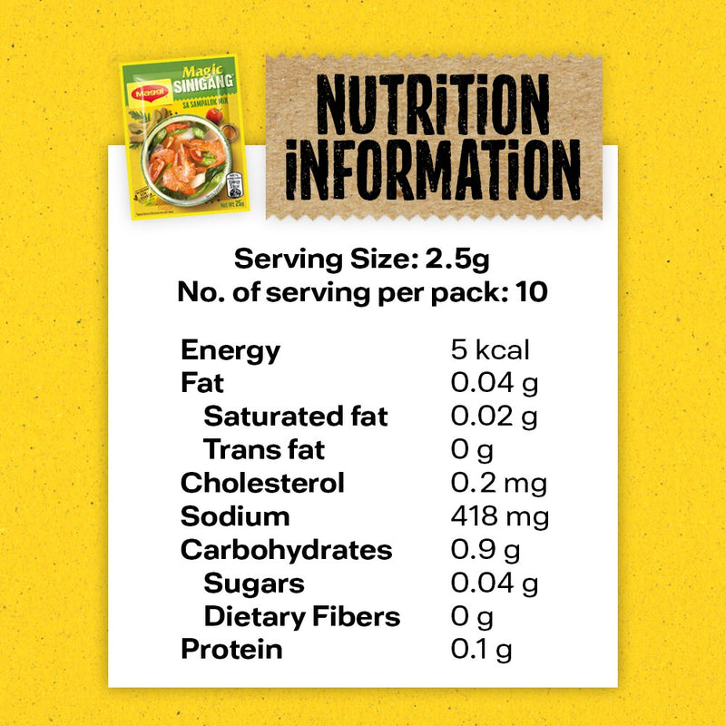 MAGGI Magic Sinigang Original Sampaloc Mix 25g - Pack of 10