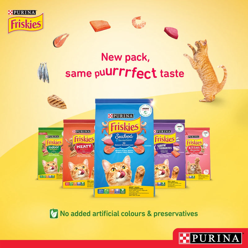 Purina Friskies Seafood Sensations Adult Dry Cat Food 6kg