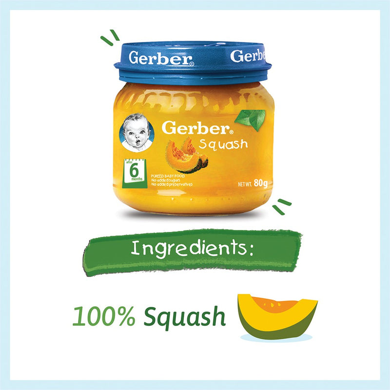 GERBER Squash Puree Baby Food 80g