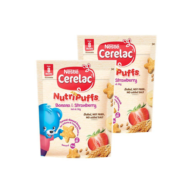CERELAC Nutripuffs Strawberry Infant Snack 50g