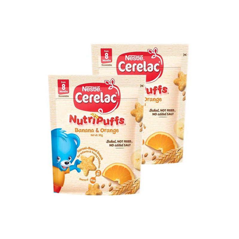 CERELAC Nutripuffs Orange Infant Snack 50g