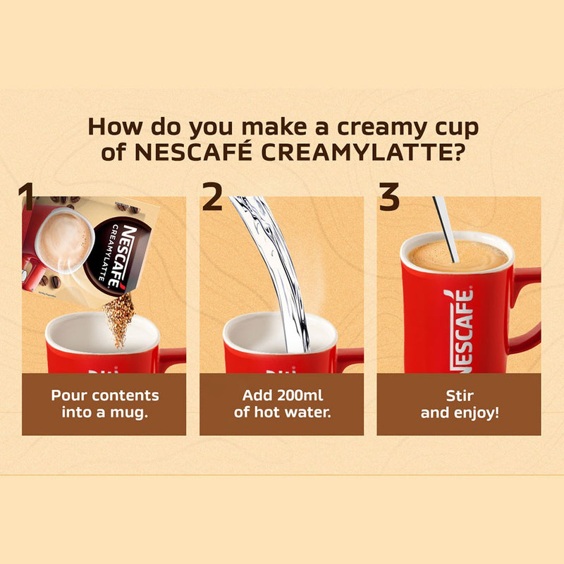 Nescafe Creamy Latte 3-in-1 Coffee 25.5g - Pack of 30