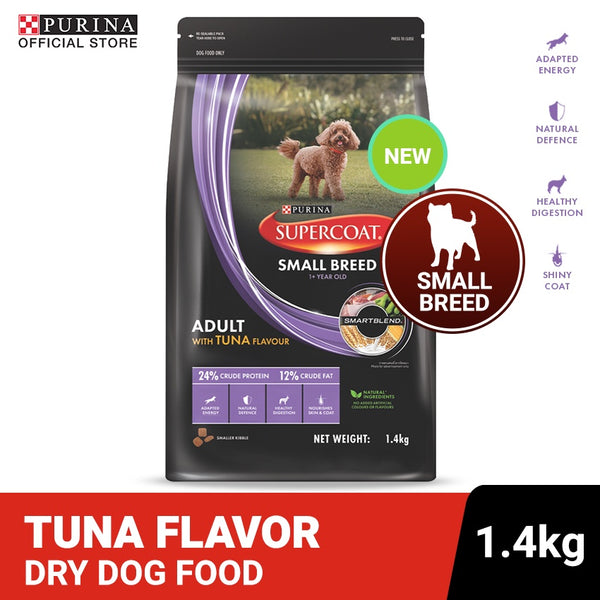 SUPERCOAT Adult Small Breed Tuna Dry Dog Food - 1.4Kg