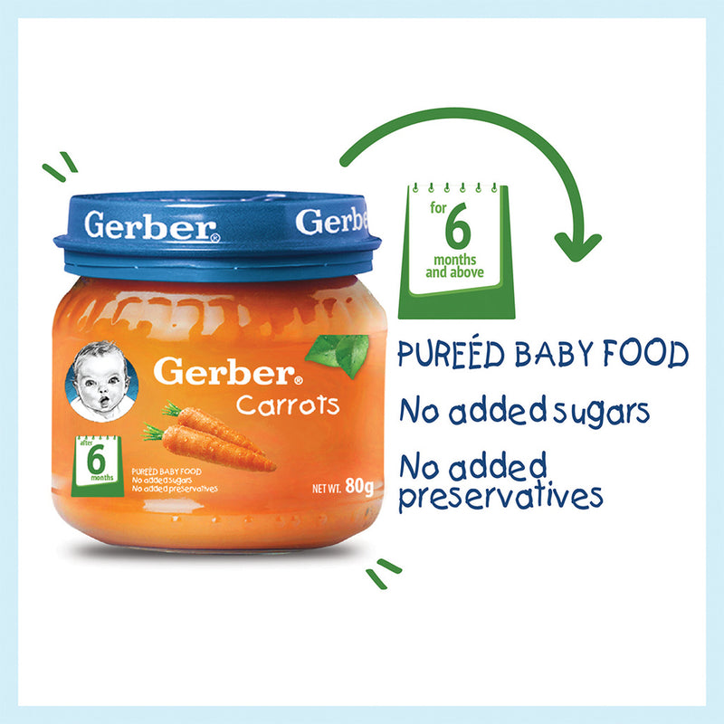Gerber Carrot Puree Baby Food 80g