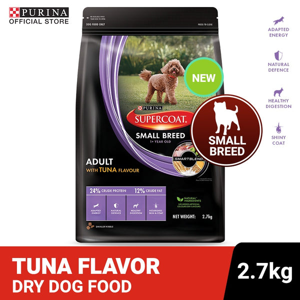 SUPERCOAT Adult Small Breed Tuna Dry Dog Food - 2.7Kg