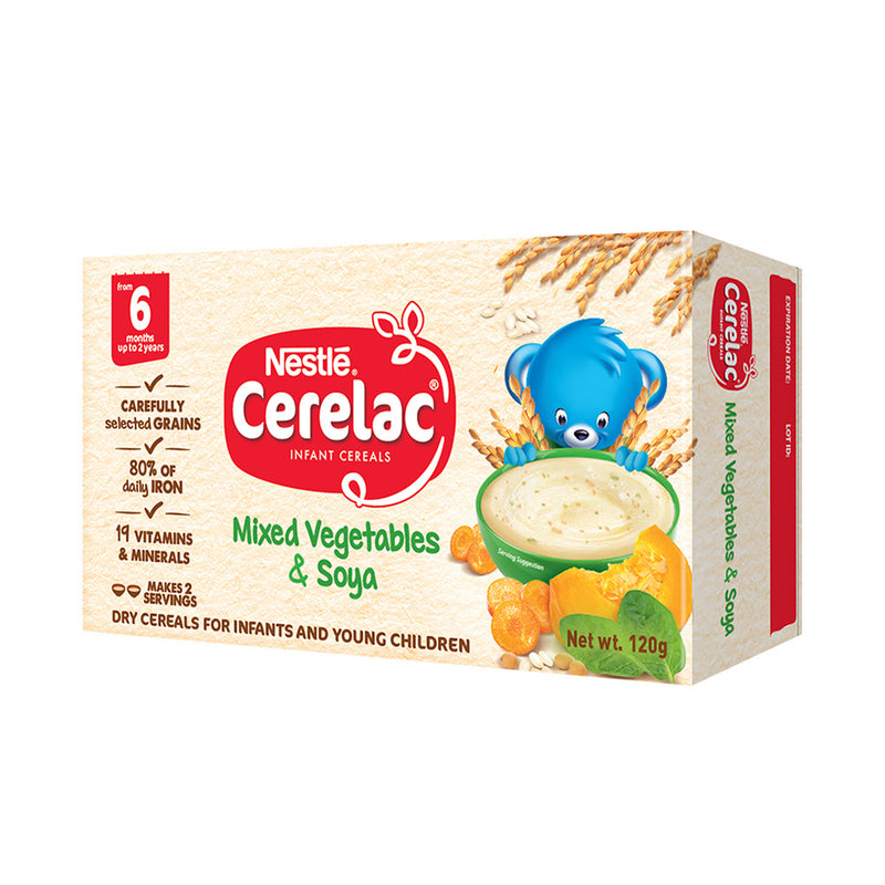 CERELAC Mixed Vegetables & Soya Infant Cereal 120g - Pack of 2