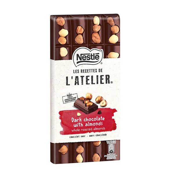 Nestle Les Recettes de L'atelier Dark Chocolate with Almonds 170g