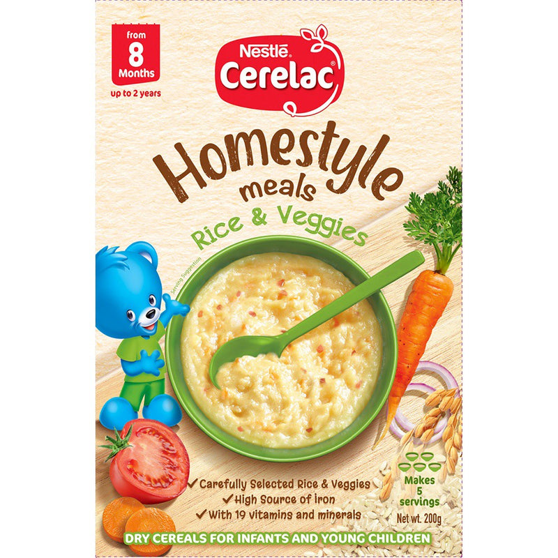 Cerelac Homestyle Meals Rice and Veggies Porridge 200g