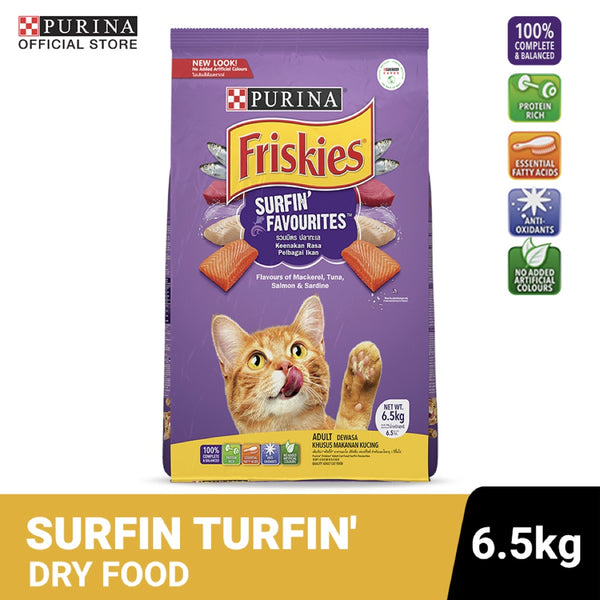 Purina Friskies Surfin' Turfin' Adult Dry Cat Food 6kg