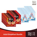NESCAFE Original 3-in-1 Coffee Twin Pack 56g - Pack of 12 + BEAR BRAND Adult Plus 33g - Pack of 12