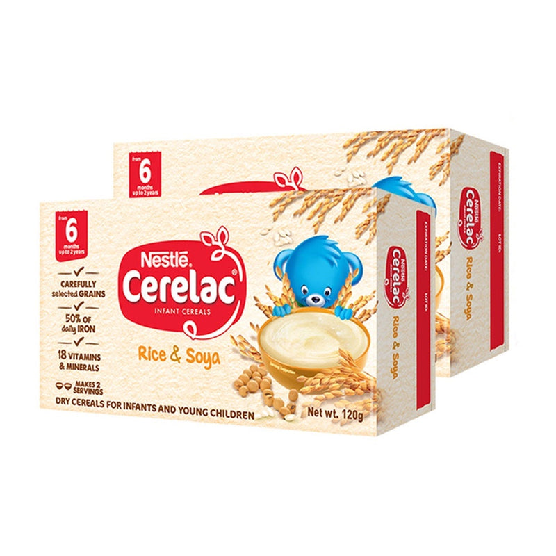 CERELAC Rice & Soya Infant Cereal 120g - Pack of 2