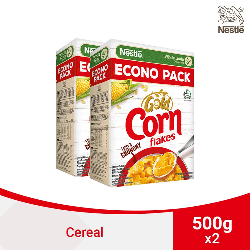 GOLD CORN FLAKES Breakfast Cereal 500g - Pack of 2