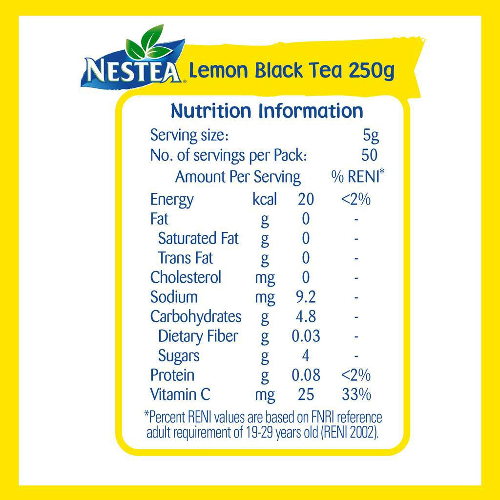 Nestea Iced Tea Nutrition Facts