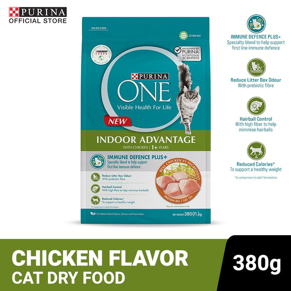 PURINA ONE Indoor Advantage with Chicken Dry Cat Food - 380g