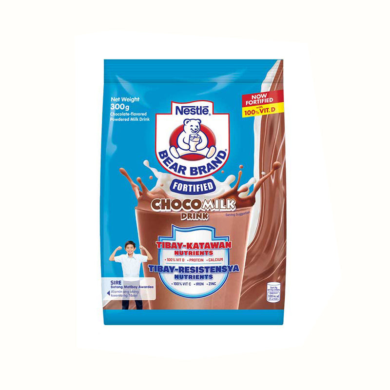 Bear Brand Fortified Choco Powdered Milk Drink 300g