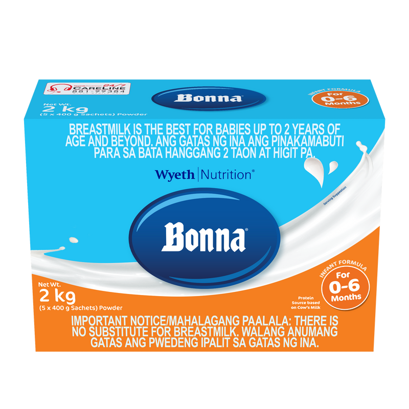 BONNA® Infant Formula for 0 to 6 months 2kg (400g x 5)