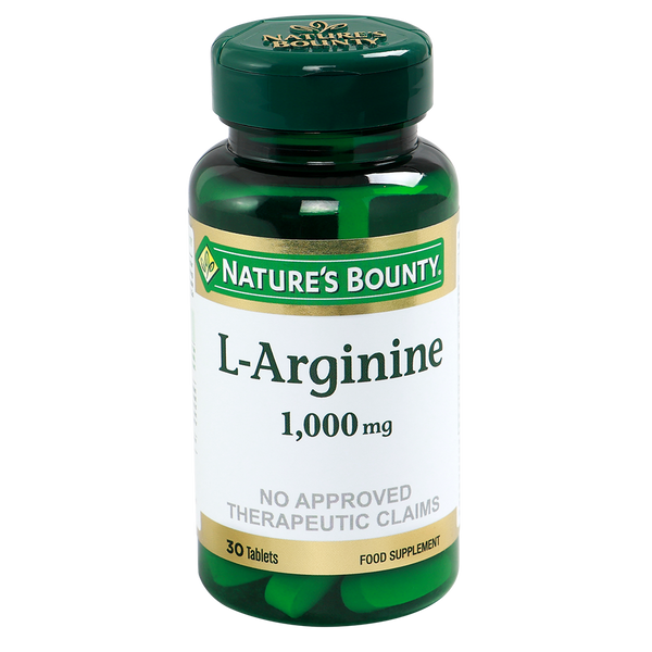 Nature's Bounty L-Arginine Food Supplement 1000mg x 30 Tablets