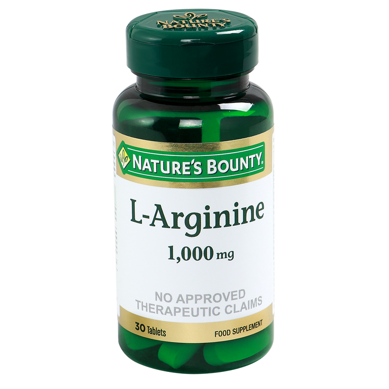 Nature's Bounty L-Arginine Food Supplement 1000mg x 30 Tablets
