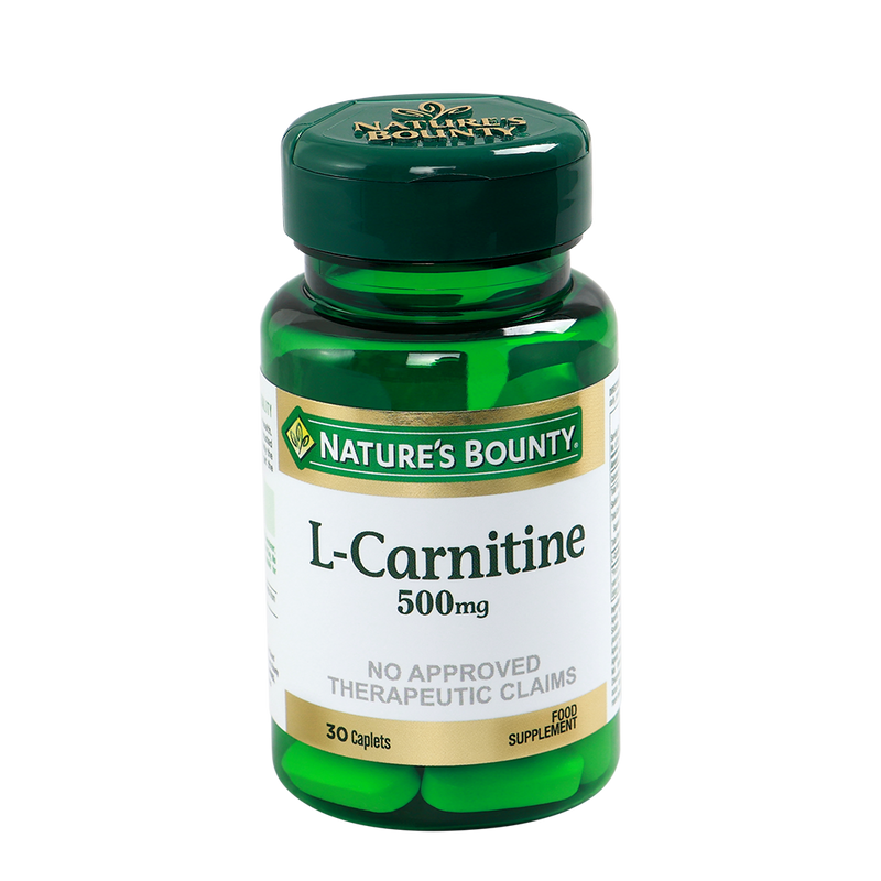 Nature's Bounty L-Carnitine Food Supplement 500mg x 30 Caplets