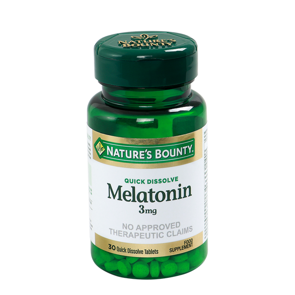 Nature's Bounty Melatonin Food Supplement 3mg x 30 Quick Dissolve Tablets