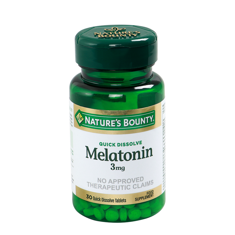 Nature's Bounty Melatonin Food Supplement 3mg x 30 Quick Dissolve Tablets