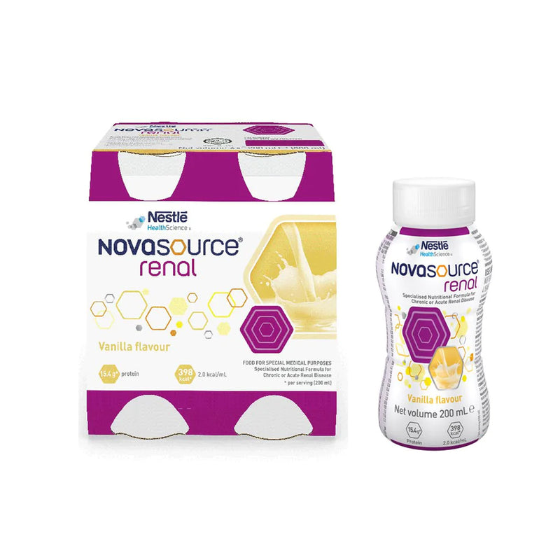 Novasource Renal Specialized Nutritional Formula 200ml - Pack of 4