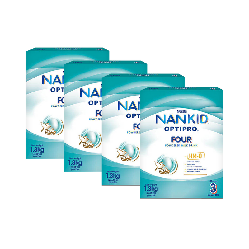 Nankid OptiPro Four Powdered Milk For Children Above 3 Years Old 1.3kg