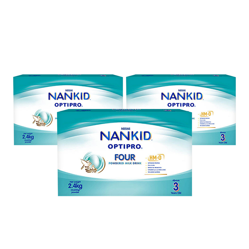 Nankid OptiPro Four Powdered Milk For Children Above 3 Years Old 2.4kg
