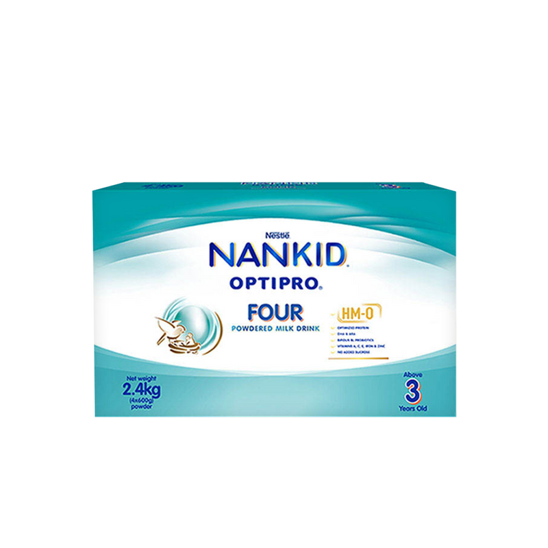 Nankid OptiPro Four Powdered Milk For Children Above 3 Years Old 2.4kg