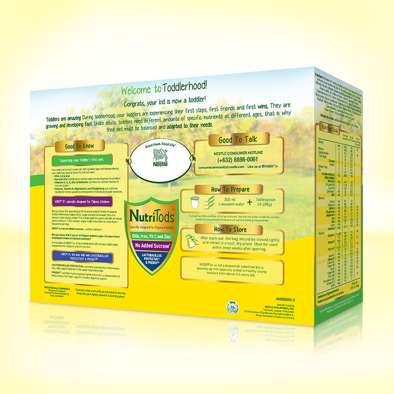 Nido 3+ Powdered Milk Drink for Pre-Schoolers Above 3 Years Old 1.6kg