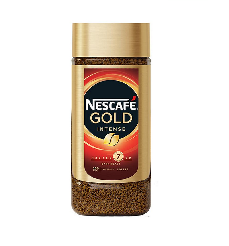 NESCAFE Gold Intense Instant Coffee 200g with FREE Double Wall Glass