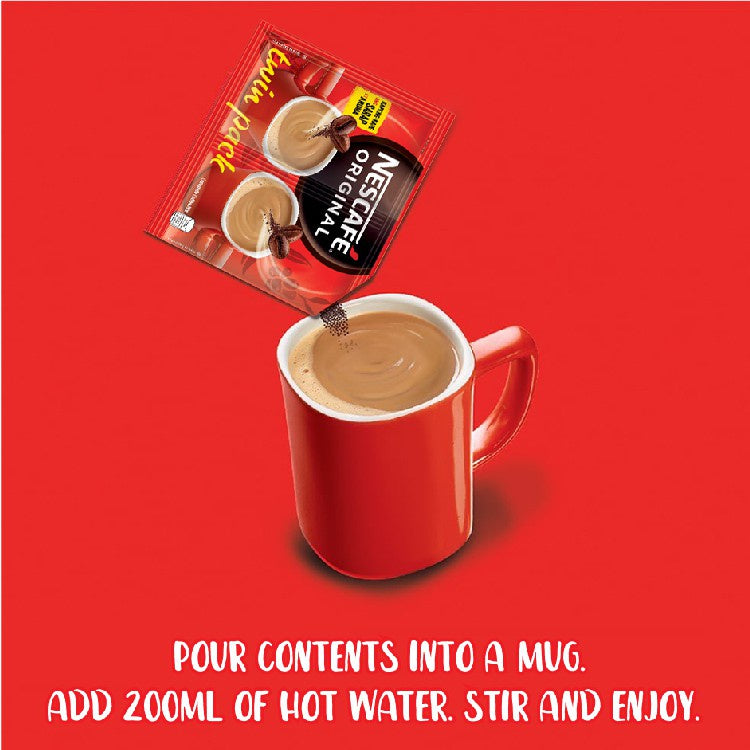NESCAFE Original 3-in-1 Coffee Twin Pack 56g - Pack of 12 + BEAR BRAND Adult Plus 33g - Pack of 12