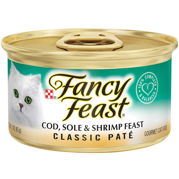 FANCY FEAST Classic Cod, Sole & Shrimp Adult Wet Cat Food - 85g