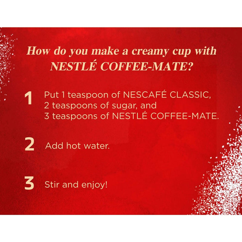 NESCAFÉ Classic Instant Coffee 1.9g - Pack of 96 with COFFEE-MATE Coffee Creamer Stand-up Pouch 220g