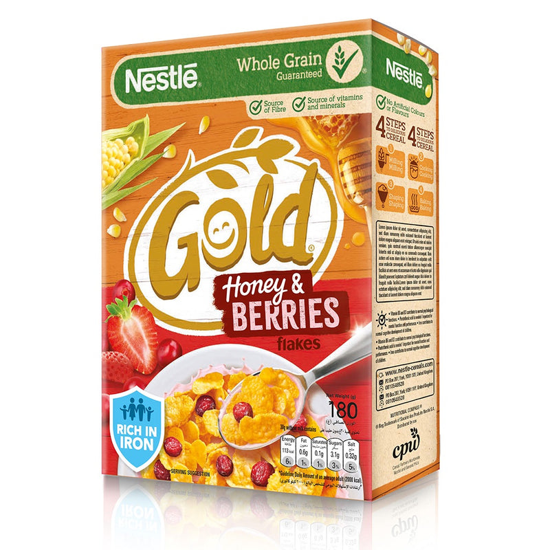 GOLD Honey and Berries Flakes 180g