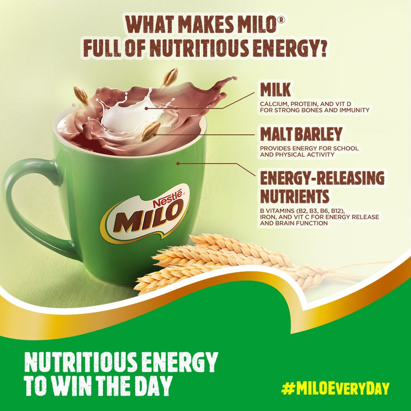MILO Activ-Go Choco Malt Powdered Milk Drink 24g - Pack of 12