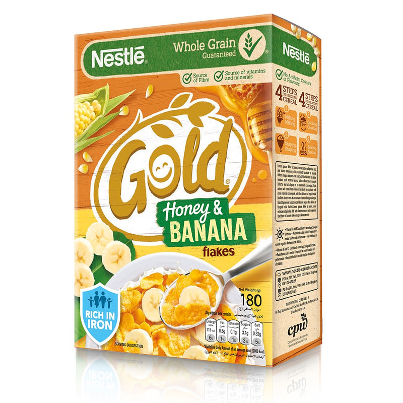 GOLD Honey Flakes Honey and Banana 180g