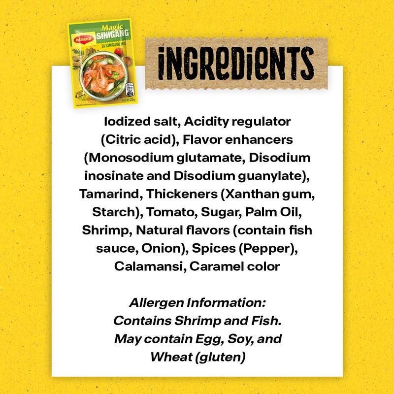 MAGGI Magic Sinigang Original Sampaloc Mix 25g - Pack of 10