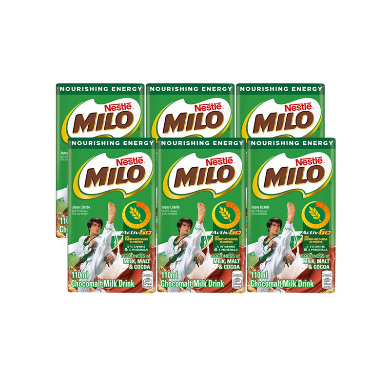 MILO Ready-to-Drink Flavoured Milk 110ml - Pack of 6