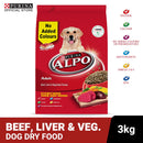 ALPO Beef, Liver & Vegetable Adult Dry Dog Food - 3Kg