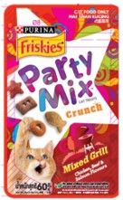 Friskies Party Mix Cat Treats Crunch Mixed Grill 60g