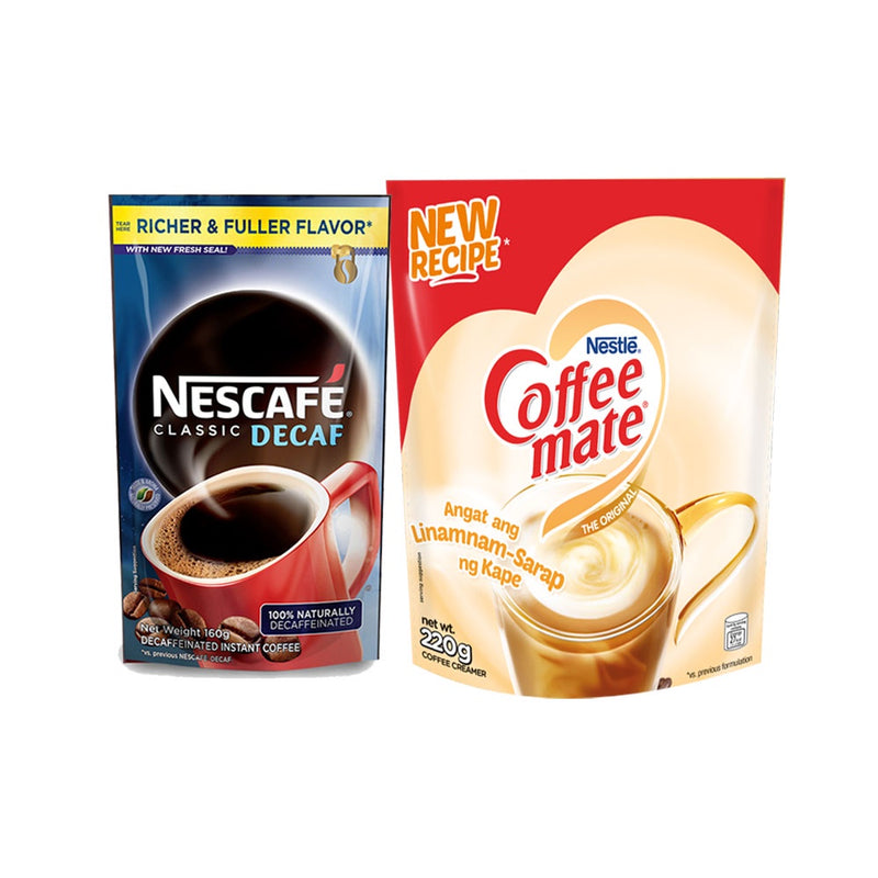 NESCAFÉ CLASSIC DECAF Instant Coffee 160g and COFFEE MATE Coffee Creamer 220g